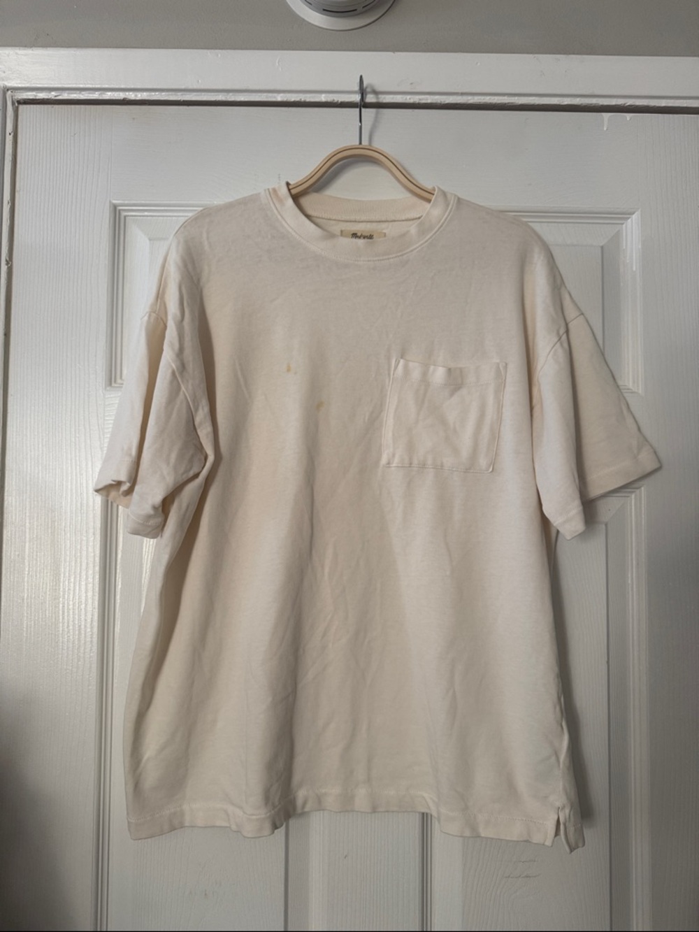 Madewell Short-Sleeve Pocket Tee - Cream